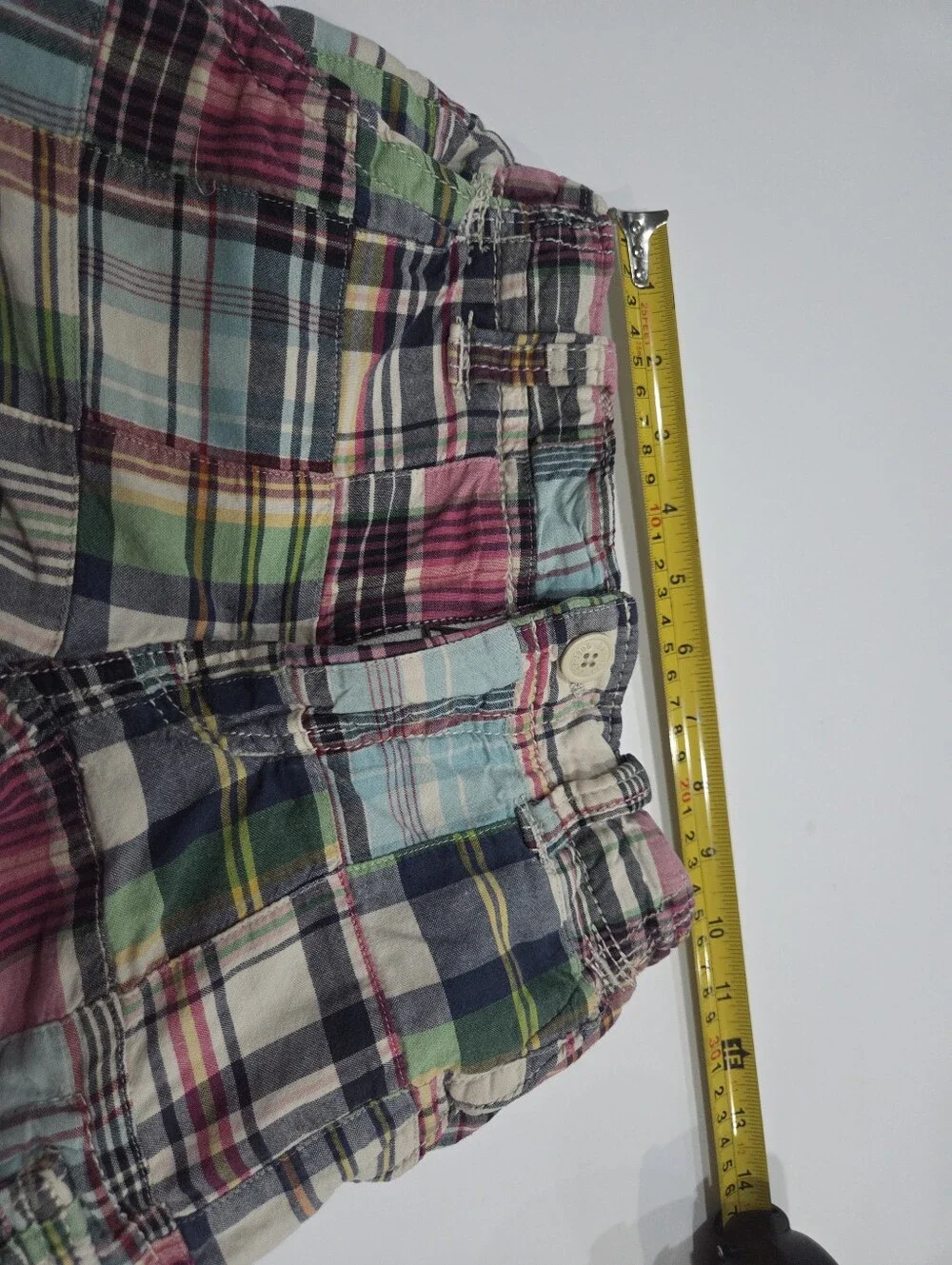Gap Kids Multi-Color Plaid Cargo Shorts Boys Sz.7